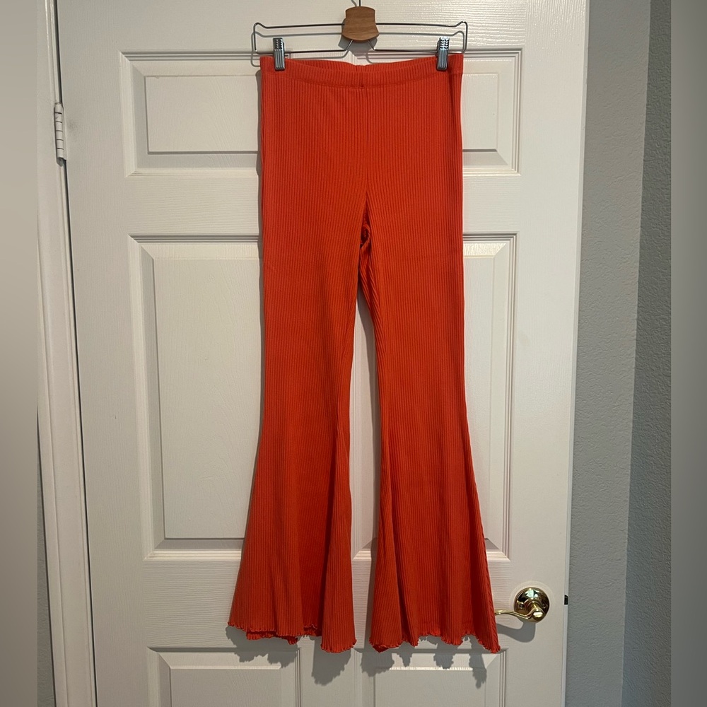 Aerie Orange Flared Pants